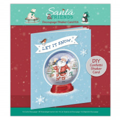 Papermania Santa and Friends Decoupage Shaker Card Kit